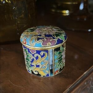 Vintage Cloisonné Postage Stamp Holder